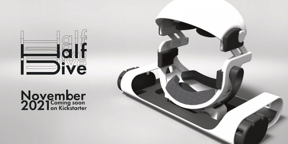 Driver-X stellt mit dem HalfDive ein VR-Headset fürs Bett vor. (3)