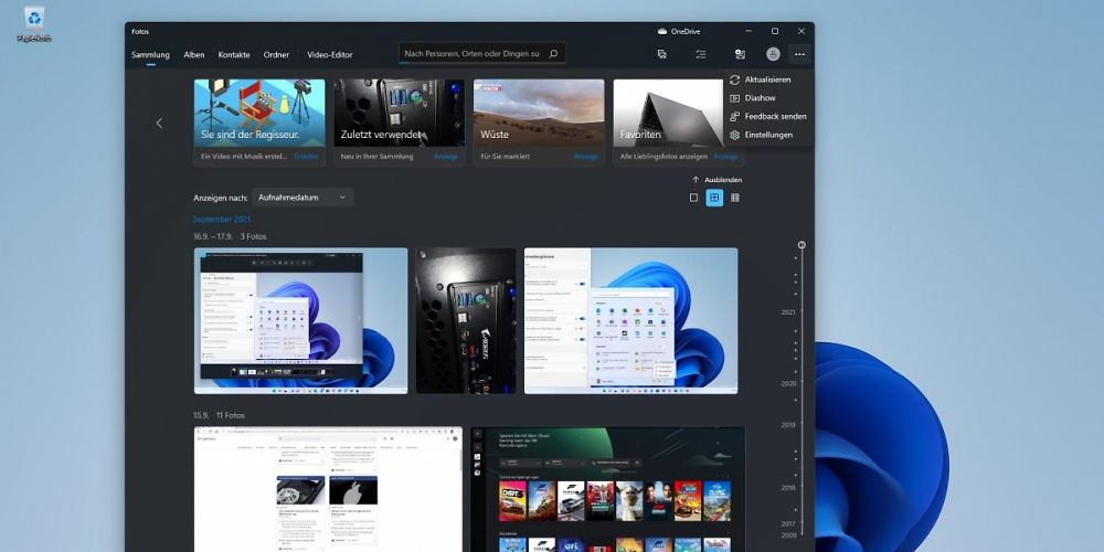 Microsoft Fotos App im Windows 11 Design