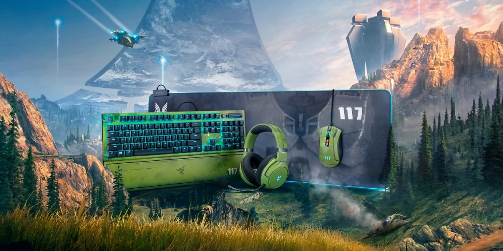 Razer Hardware im Design zu Halo Infinite
