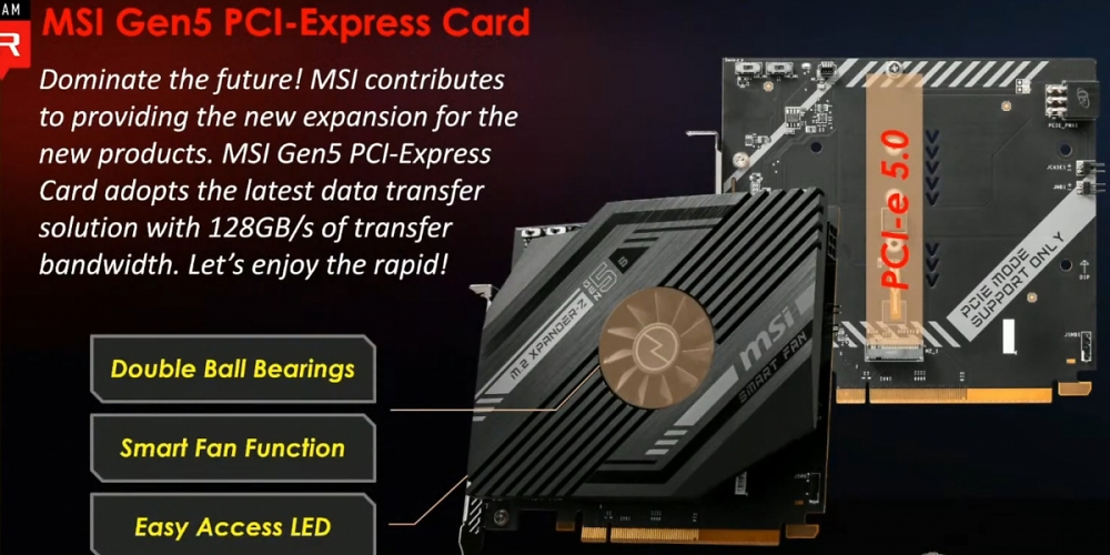 MSI Gen5 PCI-E Card: Erweiterungskarte bietet zusätzlichen M.2-Slot für besonders schnelle SSDs