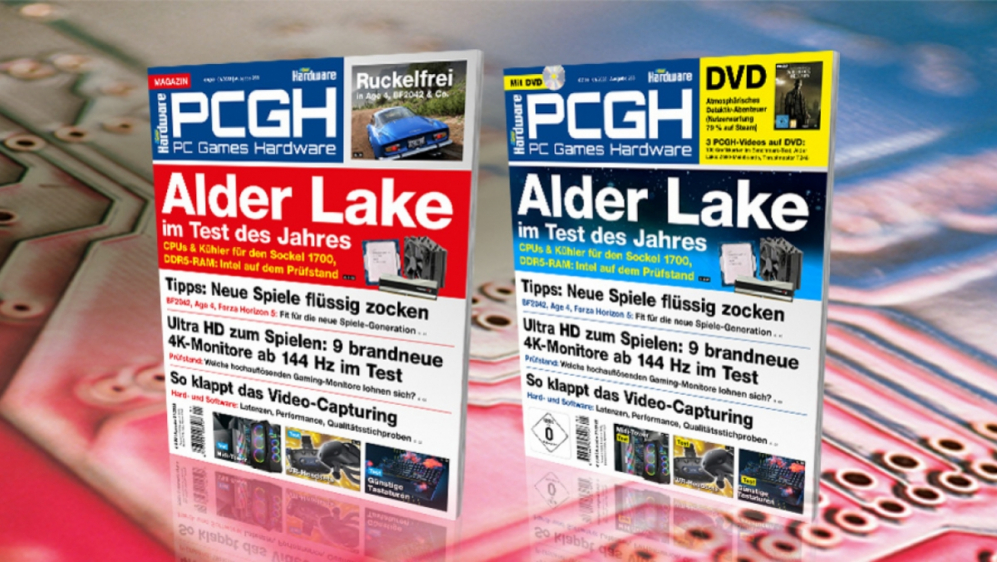  PCGH 01/2022 (#255): Alder Lake und DDR5 auf dem Prüfstand, CPU-Kühler für Sockel 1700, Hardware-Empfehlungen für brandneue Spiele, VR-Headsets, 4K-Monitore ab 120 Hz u. v. m. - auf DVD "Das Testament des Sherlock Holmes"