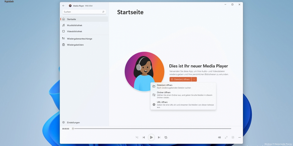 Media Player App in Windows 11