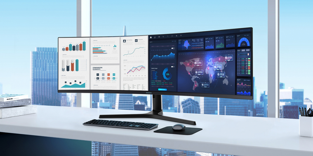 Samsung S9U-Home-Office Monitor mit 49 Zoll.