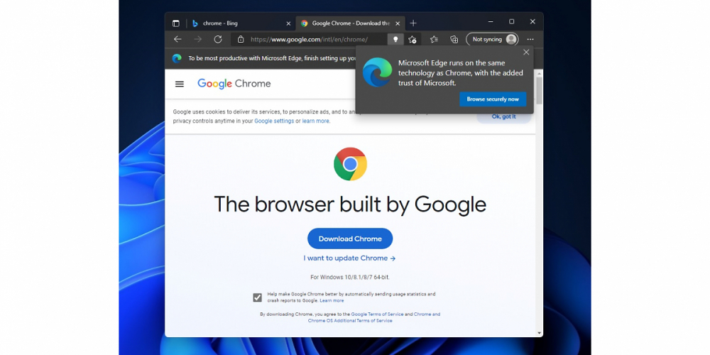 Microsoft Edge scheint der einzig wahre Browser zu sein.