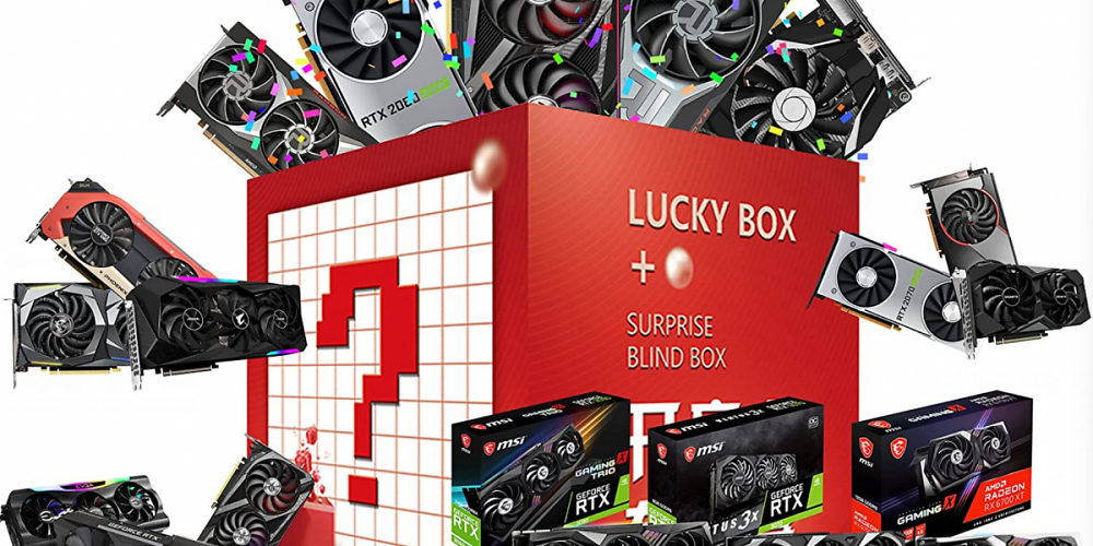 Derzeit kann man über das japanische Amazon Lootboxen mit Grafikkarten von Nvidia und AMD für etwa 100 bis125 US-Dollar erwerben.
