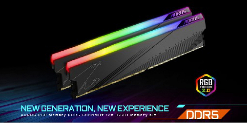 Gigabyte Aorus RGB DDR5: 32-GiB-Speicherkit mit 6.000 MHz vorgestellt.