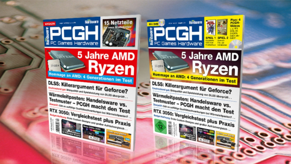 PCGH 04/2022 (#258): Hommage an 5 Jahre AMD Ryzen, DLSS-Bestandsaufnahme, Wärmeleitpasten im Test, DDR5-Kits, 850-Watt-Netzteile u. v. m. - auf DVD "Hospital Tycoon" und "The Flame in the Flood"