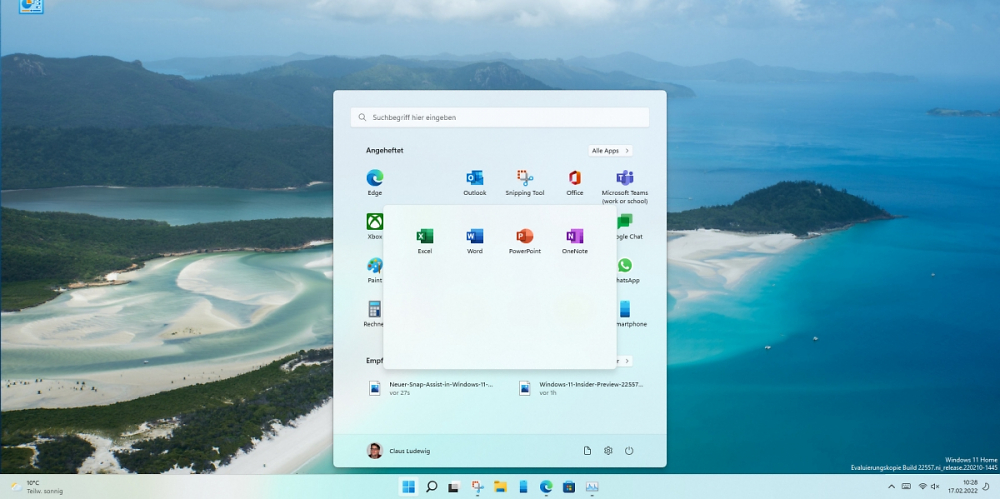 Windows 11: Insider Preview 22563 mit neuer Taskleisten-Funktion und weniger Benachrichtigungen (1)