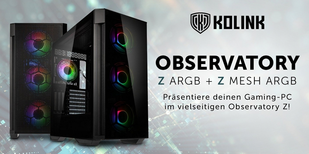 Kolink Oberservatory Z: Gehäuse mit gläserner Front oder Mesh (1)