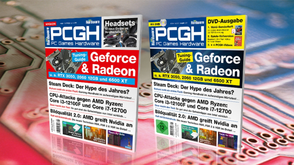 PCGH 05/2022 (#259): FSR 2.0, RSR & VSR, Geforce & Radeon Tuning-Guide, Steam Deck, Reizthema NFT erklärt, Tipps für NAS u. v. m. - auf DVD "Train Valley" und riesiges 200 Seiten Wakü-Dossier!