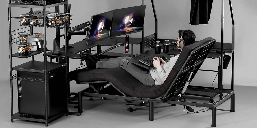 Neues motorisiertes Gaming-Bett: Per Knopfdruck aufrichten