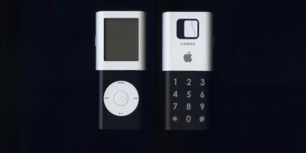 Erster iPhone Prototyp von Tony Fadell mit Klickrad und Drehgelenk