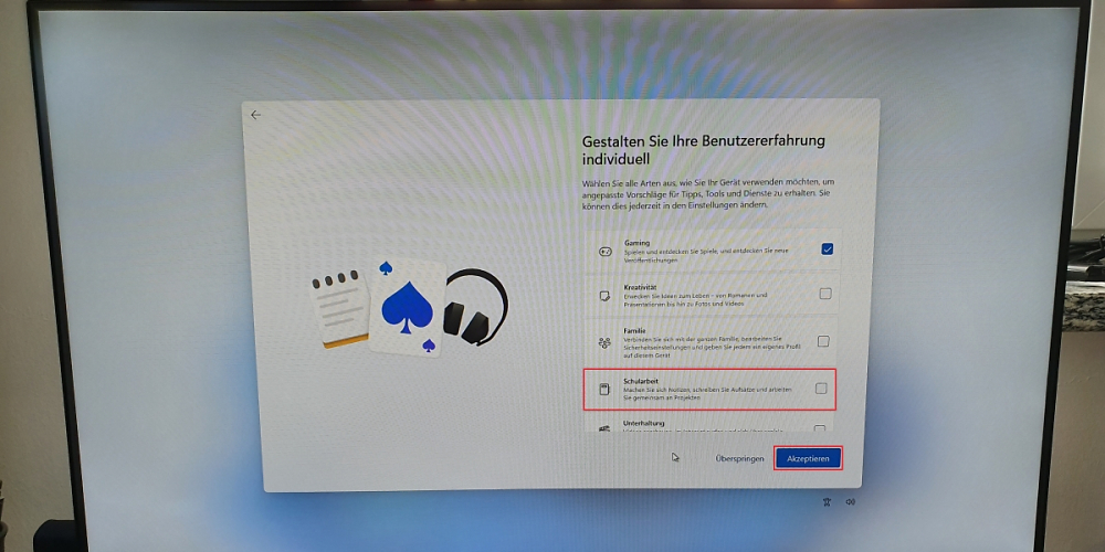 Windows 11: Ersteinrichtung ohne Microsoft Konto.