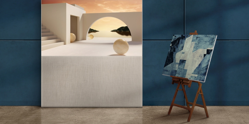 LG OLED-TV Easel mit Standfuss und Kabelmanagement