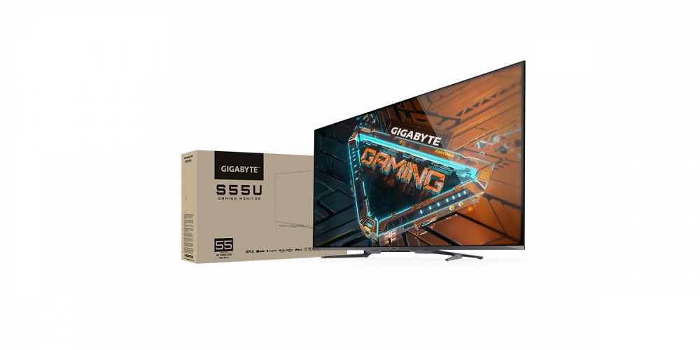 Gigabyte S55U: Großer Gaming-Monitor mit 1.500 cd/m² Spitzeinhelligkeit (1)