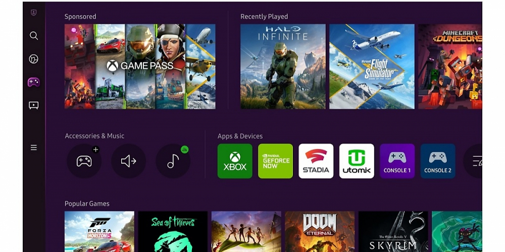 Samsung Gaming Hub Startseite