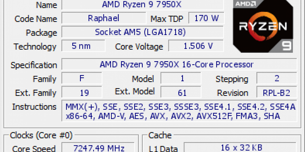 AMD Ryzen 9 7950X übertaktet: 7,25 GHz auf einem, 6,5 GHz auf allen Kernen (1)