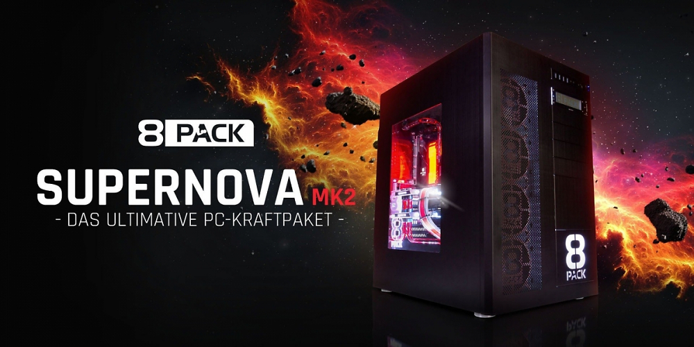 8Pack Supernova MK2: Komplett-PC mit 4,75 GHz Threadripper Pro und RTX 3090 SLI für 20.000 Euro