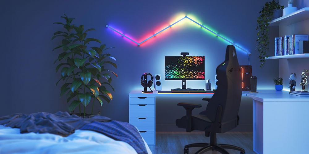 Nanoleaf gesteuert via Corsair iCUE.