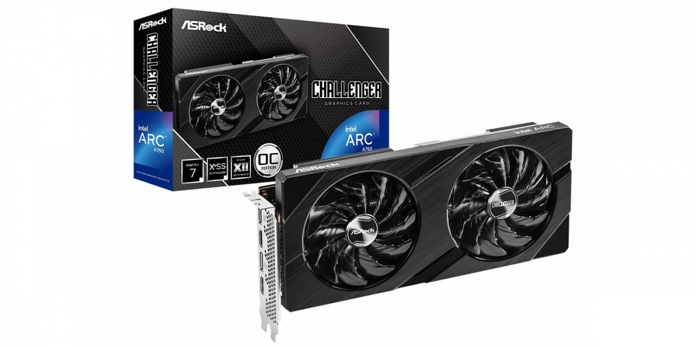 Für Intes Arc A750 bietet Mindfactory nun auch das Challenger-Custom-Modell von Boardpartner Asrock an.