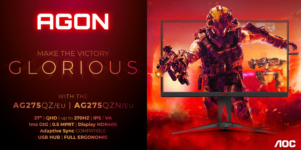 AOC Agon: Neue Monitore mit 270 und 240 Hz bei QHD-Auflösung (1)