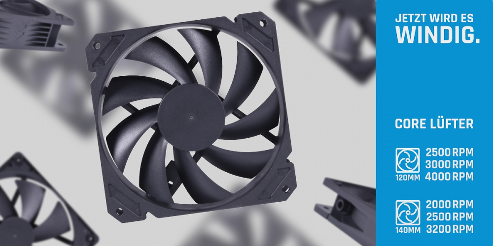 Alphacool erweitert das Lüfter-Sortiment mit zwei unterschiedlich großen neuen Lüftern, die es für jeweils drei Drehzahlbereiche zu kaufen gibt.