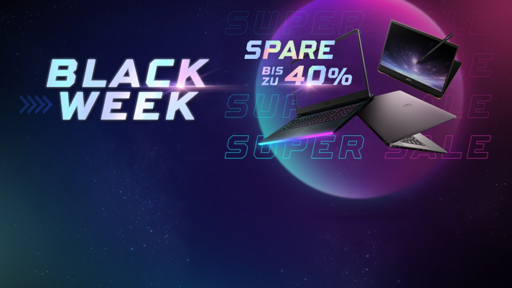 Black Friday Deals zu MSI Laptops: Bis zu 700 Euro sparen!