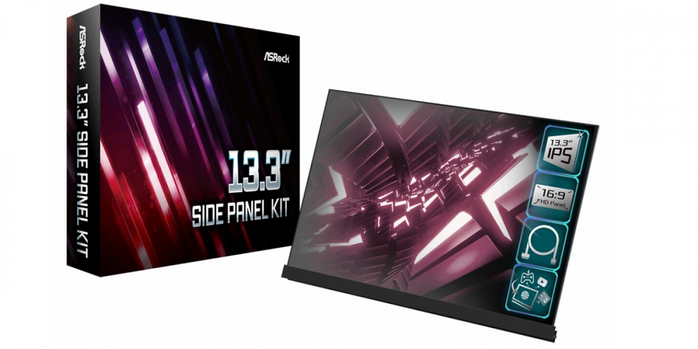Zusatzmonitor: Asrock präsentiert Side-Panel für PC-Gehäuse (1)
