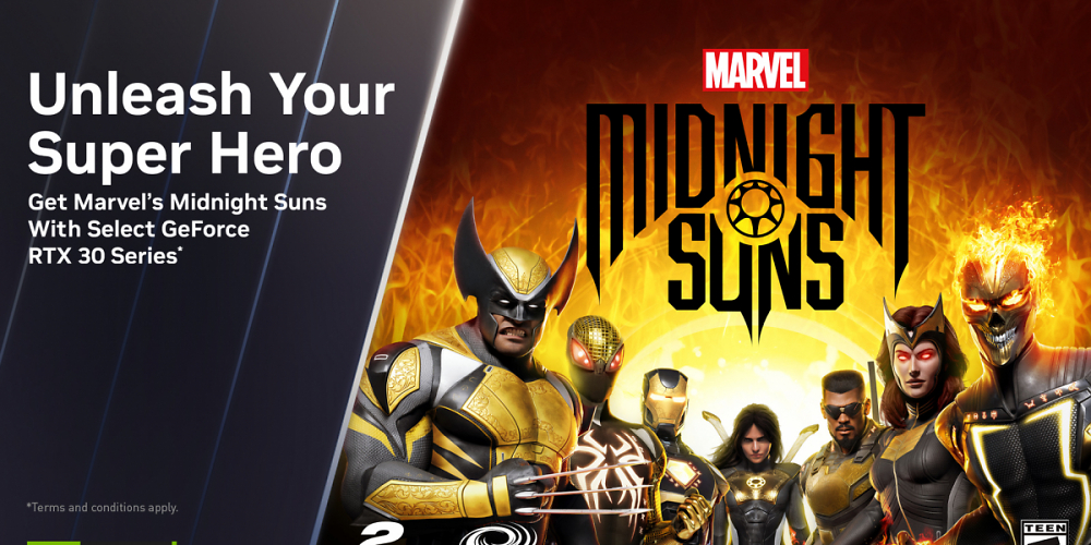 Bis zum 6. Januar läuft eine Bundle-Aktion mit Geforce-RTX-GPUs und PCs von Nvidia, bei der Teilnehmer Marvel’s Midnight Suns kostenlos erhalten können.