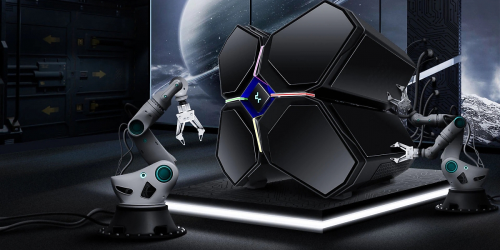 Deep Cool Quadstellar Infinity: Ausgefallenes Gehäusedesign mit futuristischem Anstrich (13)