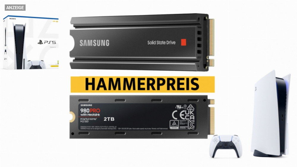 PS5-SSD kaufen: Top-Preis für Samsung 980 Pro Heatsink 2TB - auch WD Black SN850 supergünstig