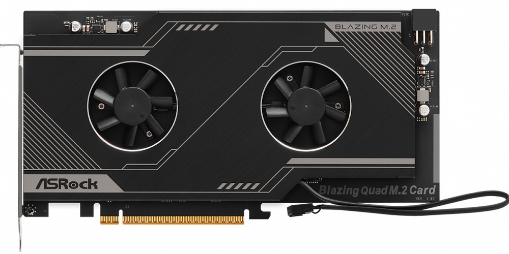 Asrock hat eine neue Erweiterungskarte für vier SSDs, die die aktuelle PCI-E-5.0-Schnittstelle bedienen, im Angebot. (4)