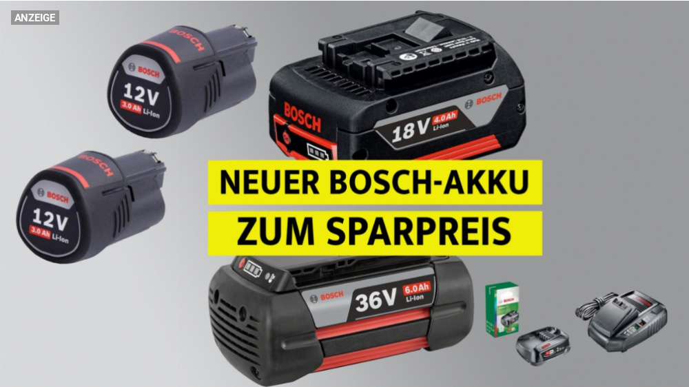 Bosch Akku von Amazon verschleudert: Akku 18V/12V von Bosch Professional mit 40 Euro Rabatt