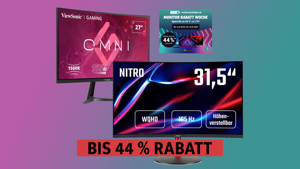 Gaming-Monitor bis zu 44 % günstiger kaufen: Monitor Rabatt Woche bei NBB