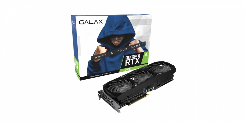Für einen kurzen Zeitraum war die GALAX Geforce RTX 3080 SG LHR offiziell zur UVP verfügbar - die auf Twitter angekündigte Aktion ist schon komplett vergriffen.