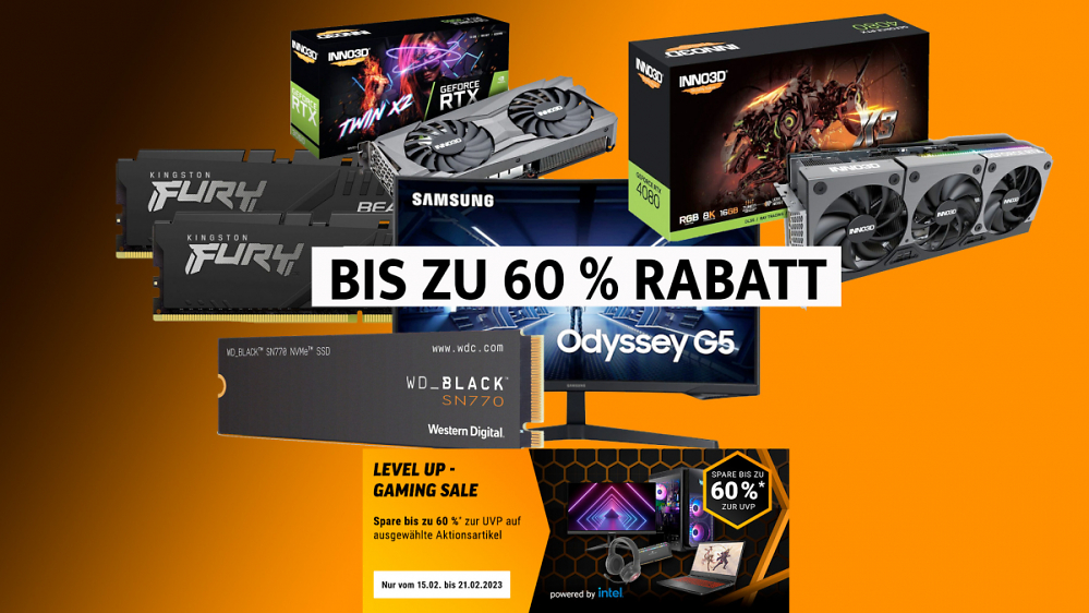 SSD, RAM, RTX 3060, Monitor: Gaming Sale mit bis 60% Rabatt bei NBB - nur noch kurze Zeit
