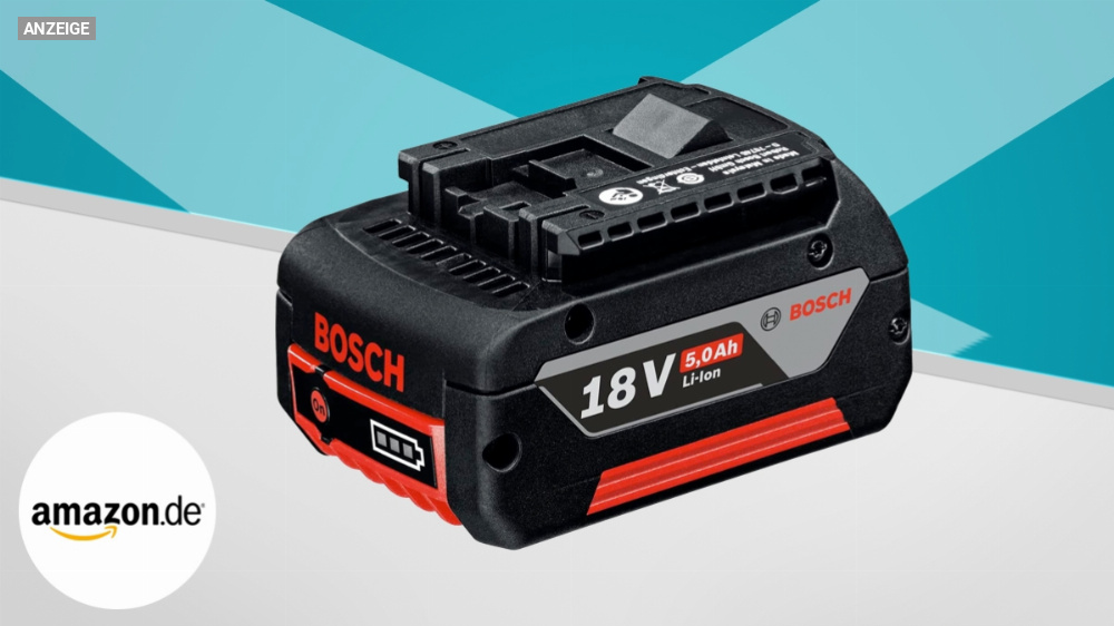 Nur noch kurz unschlagbar günstig: 18V-Akku 5,0 Ah Bosch Professional bei Amazon mit fast 50 Euro Rabatt