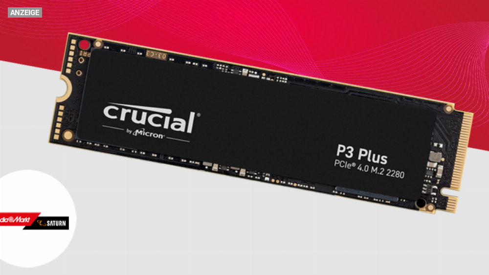 Crucial P3 Plus 1 TB: 5 GB/s schnelle SSD ist günstiger geworden