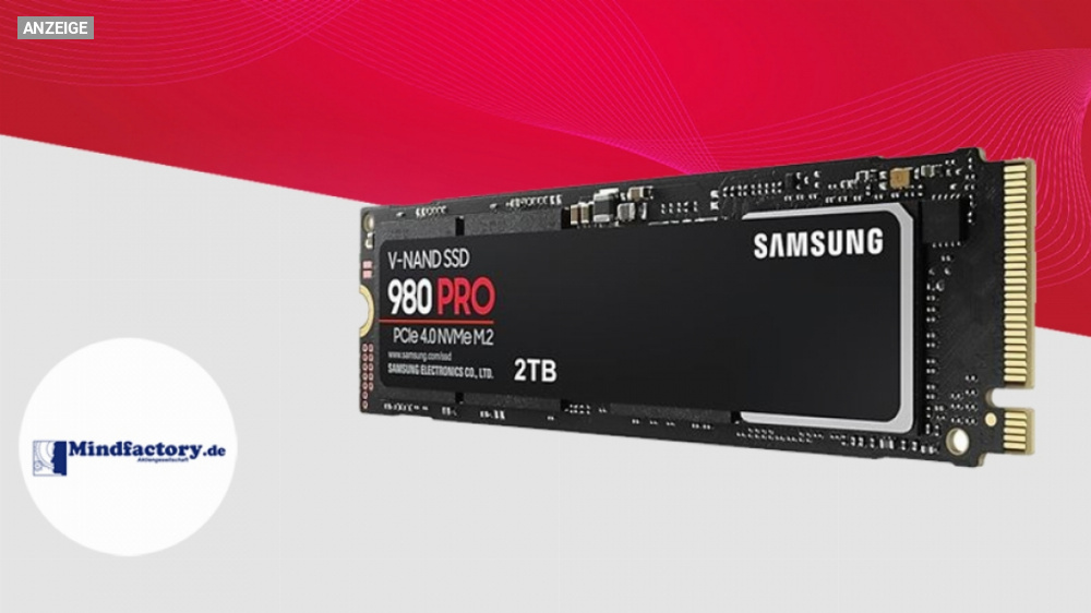 Samsung 980 Pro 2 TB: PS5-kompatible SSD günstiger als je zuvor