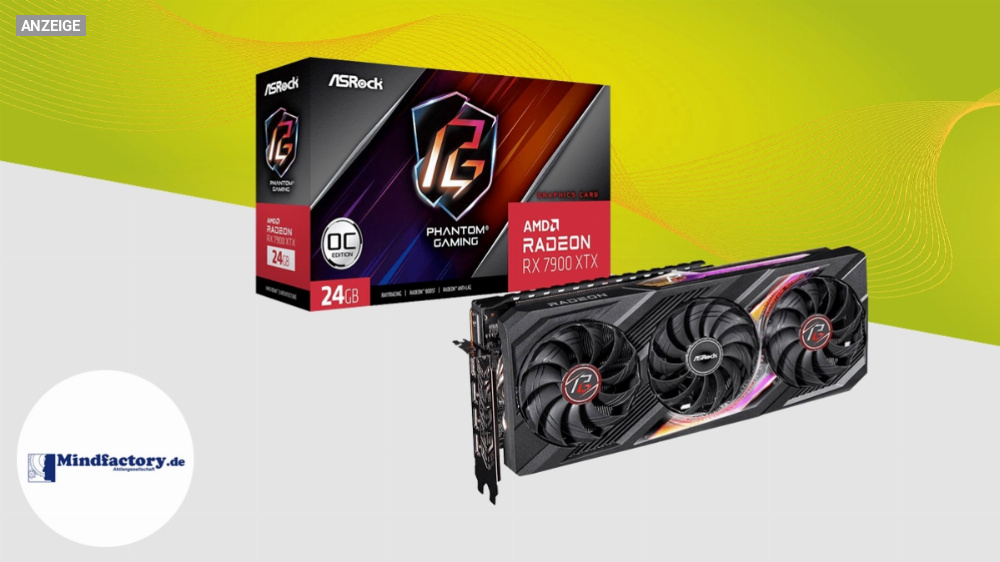 Jetzt zuschlagen: ASRock Radeon RX 7900 XTX Grafikkarte zum Tiefstpreis bei Mindfactory