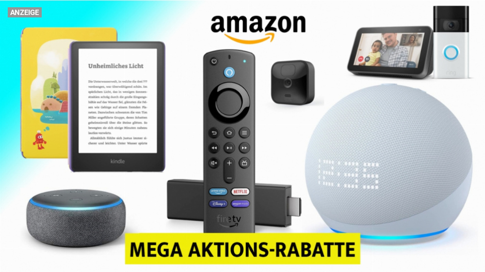 Wie wär's mit uns zwei? Alexa billig zu haben! Echo Dot & Show, Fire TV Stick, Kindle, Blink, Ring uvm. bei Amazon teils zum halben Preis