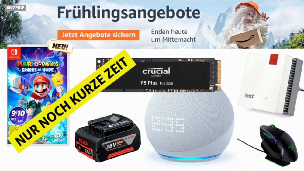 Nur noch bis Mitternacht: Letzte Chance auf Amazon Frühlings-Schnäppchen