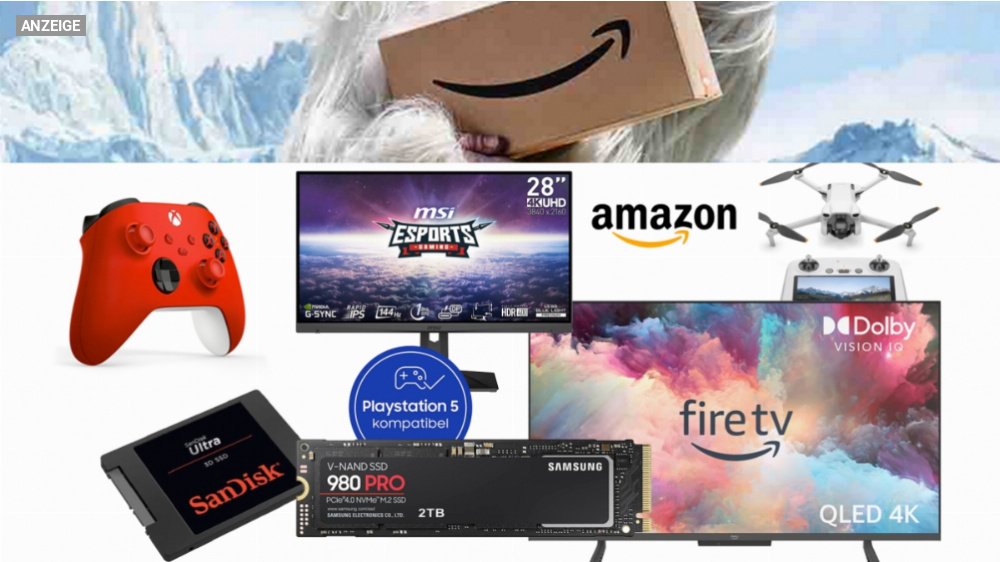 Amazon schraubt Preise für SSD, Gaming-Monitor & QLED-TV kräftig nach unten