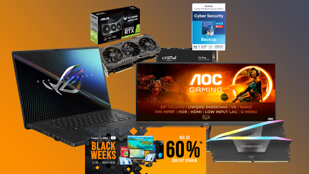 Gaming-Monitor, RTX 3070, SSD, Gaming-Laptop: Nur noch kurze Zeit Top-Angebote in den NBB Black Weeks