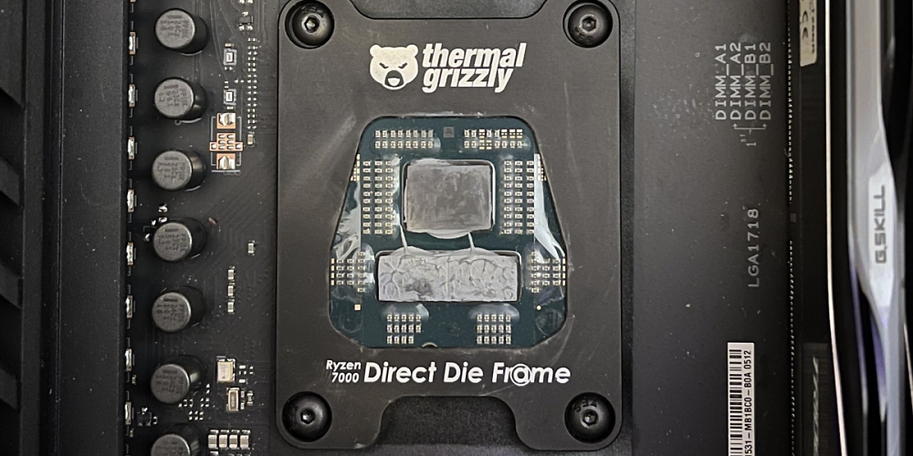 Ryzen 9 7900X3D ohne Heatspreader (Eingebaut)