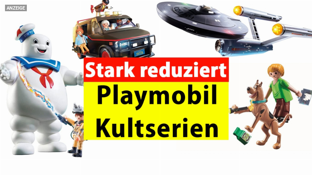 Star Trek, Ghostbusters, A-Team, Knight Rider, Scooby-Doo: Kultserien von Playmobil bis zu 63 % reduziert