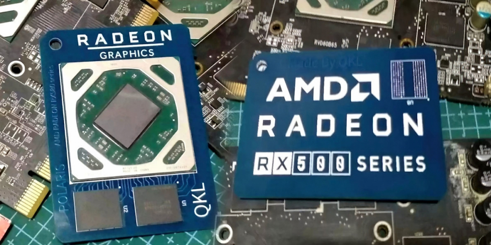 Auf einer chinesischen Webseite werden besondere Schlüsselanhänger angeboten, die aus RX-580-GPUs gefertigt worden sind.