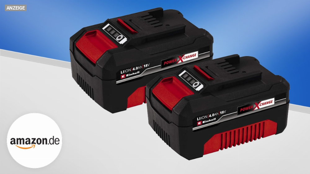 53 Prozent reduziert: Einhell Akku PXC-Twinpack 4,0 Ah Power X-Change (Akku 18V)