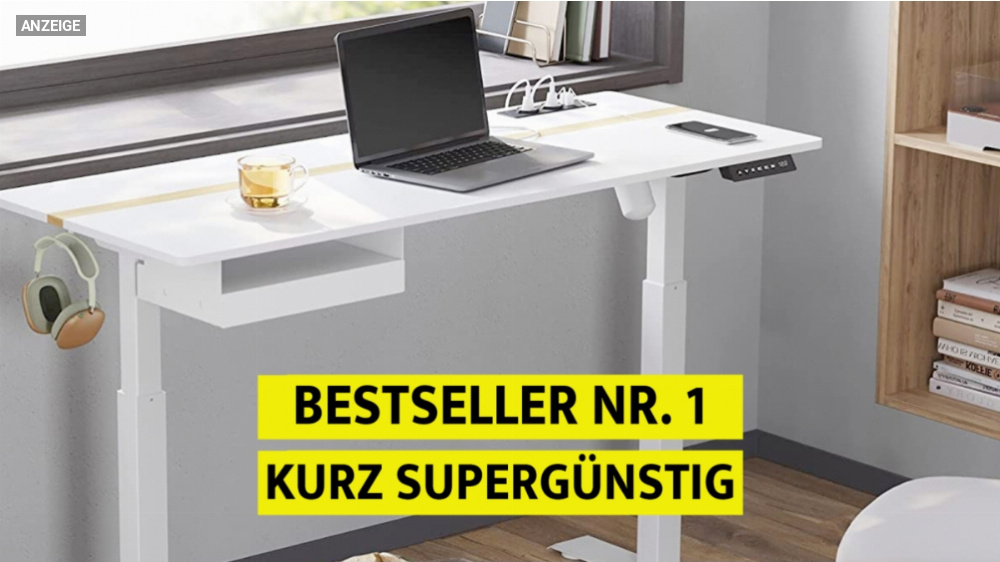 Diesen höhenverstellbaren Schreibtisch will gerade jeder: Top-bewertetes Modell kurz für 185 Euro