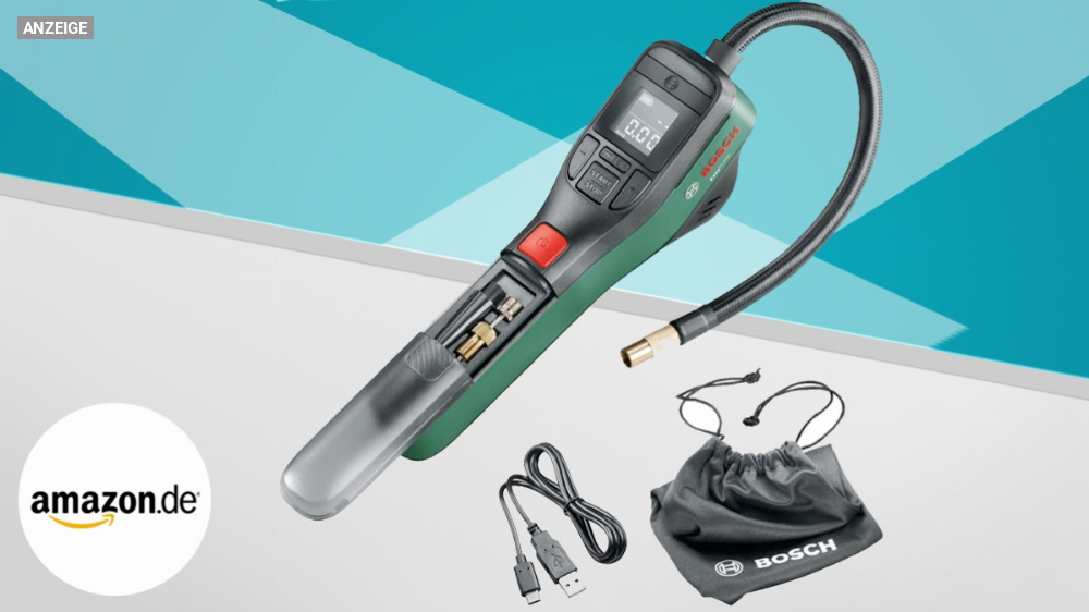 Diese elektrische Fahrradpumpe von Bosch will jeder haben: Jetzt mit 24 % Rabatt bei Amazon